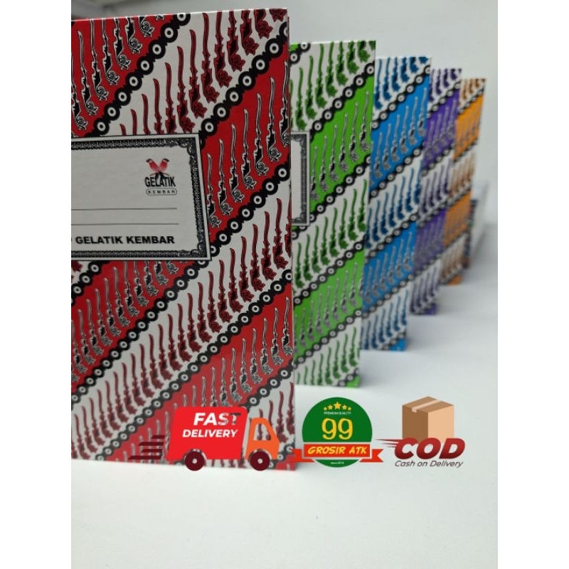 

1 Pcs HARD COVER Kwarto 50 Lembar/Buku Batik/Buku Tulis Kwarto