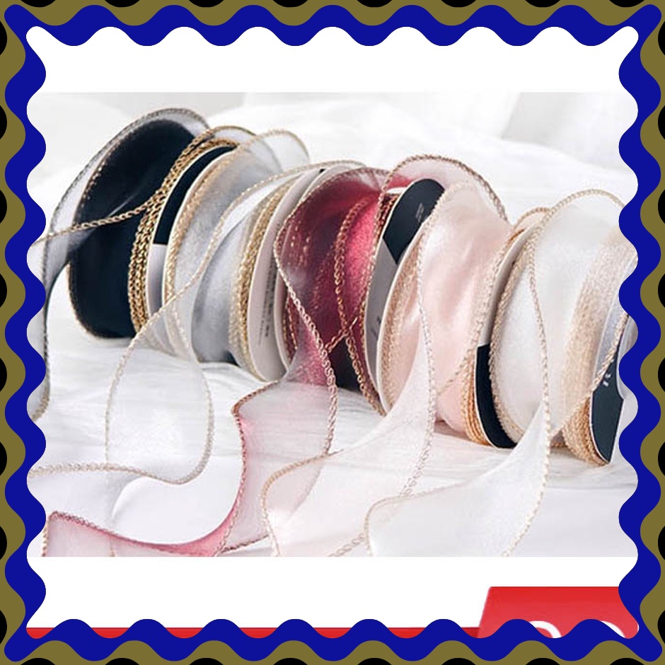 

PRODUK UNGGULAN 1ROLL Pita Ribbon Fishtail 4cm Pita Gelombang Pita Kado PS5
