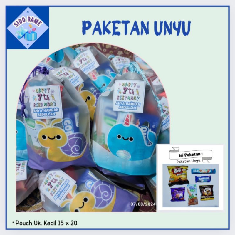 

Bingkisan Ultah/Snack Ulang Tahun Anak/Paket Ulang Tahun Unyu