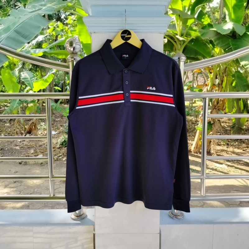 Long Sleeve / Polo Shirt / Rugby Shirt / Vintage / Second / FILA
