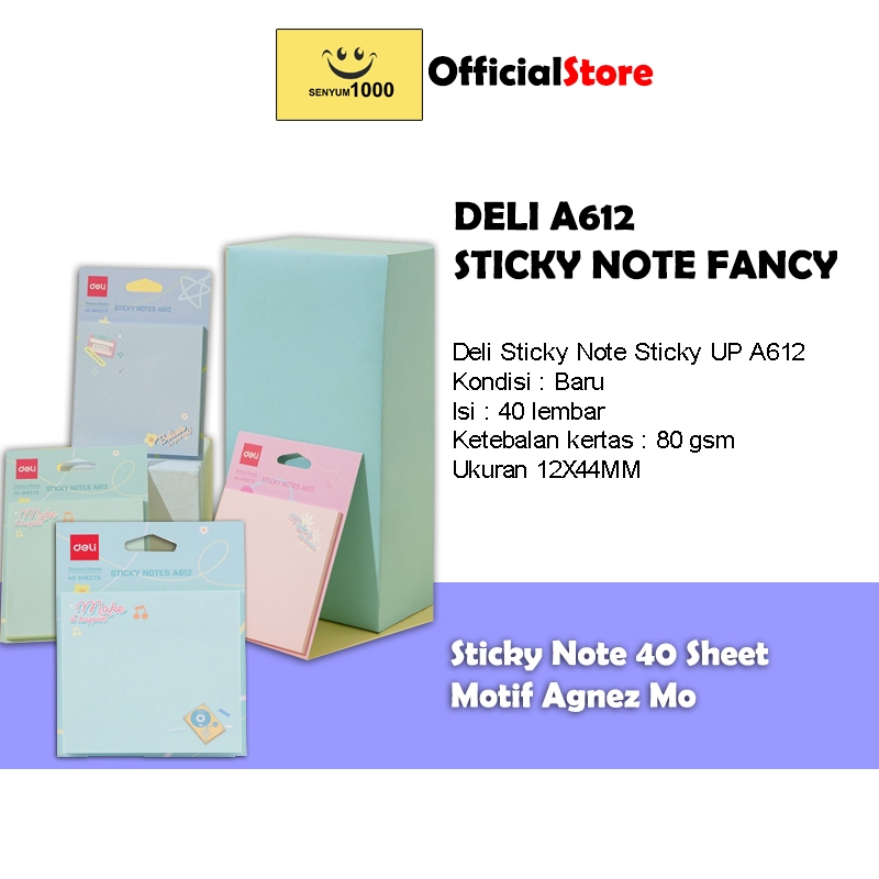 

Deli x Agnes Mo | Sticky Note | 40 lembar | A612