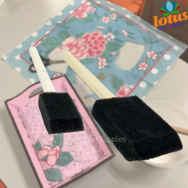 

SUPER DISKON Sponge Foam Brush Decoupage Kuas Spons Kotak set 2 1 2