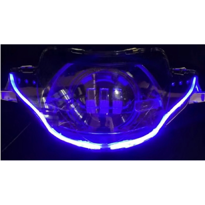 lampu depan supra x 125 old custom led running sein plus lampu biled dymeker