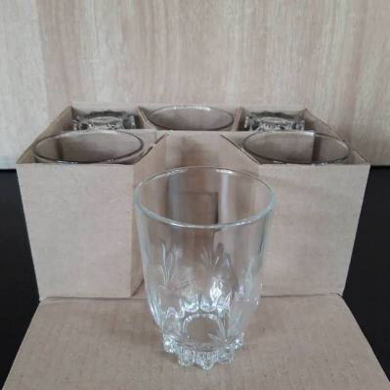 (isi 6 pcs) Gelas Belimbing kaca Cangkir kopi