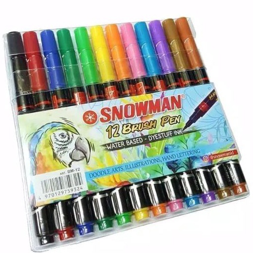 

SERBA SERBI SNOWMAN BRUSH PEN 12 WARNA SET