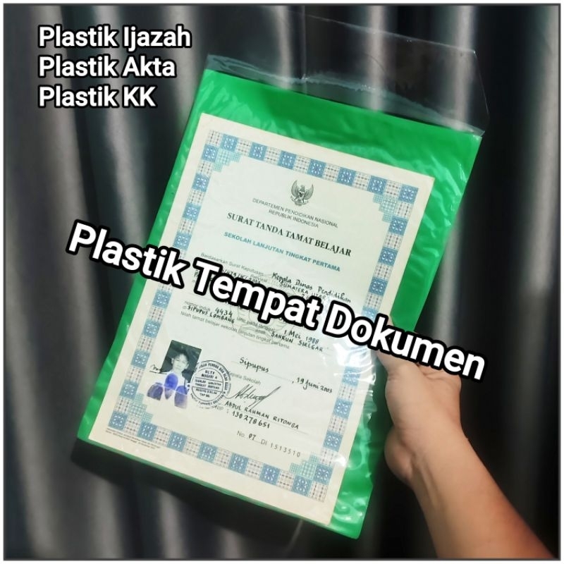 

20 Lembar Plastik Dokumen Penting ( WARNA HIJAU )