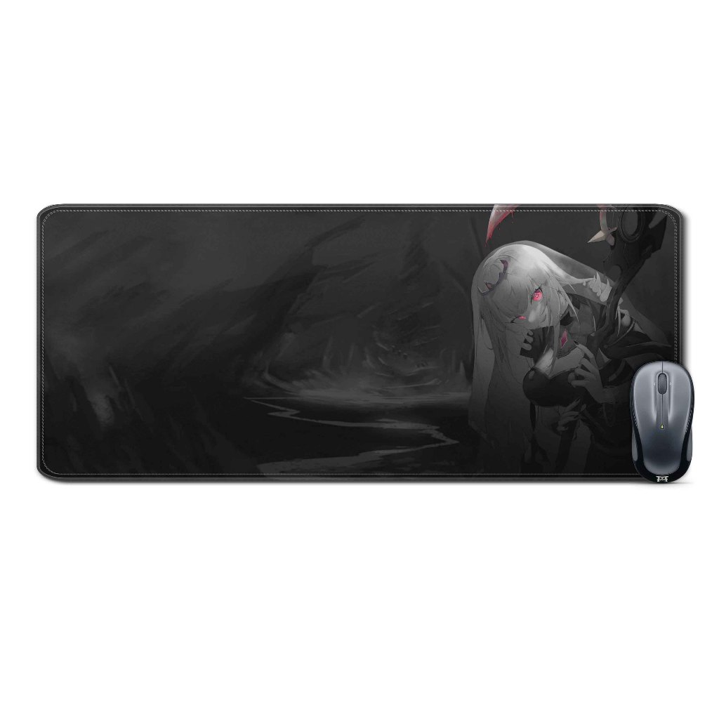 Deskmat mousepad extended vtuberMONOCHROME CALLIOPE MORI-HOLOLIVEmaterial Rubber