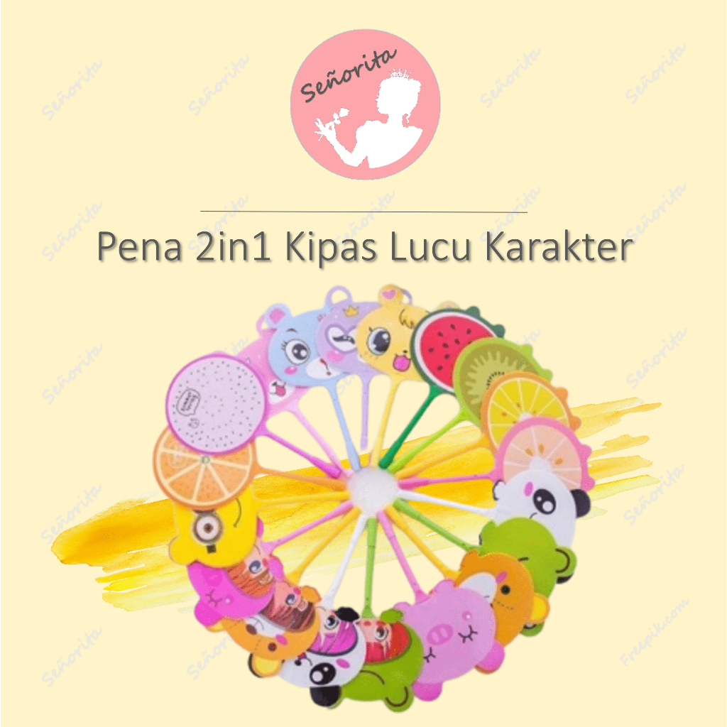

ACC Pena 2 IN 1 Pena - Kipas Lucu Animal & Buah - Pulpen Kipas