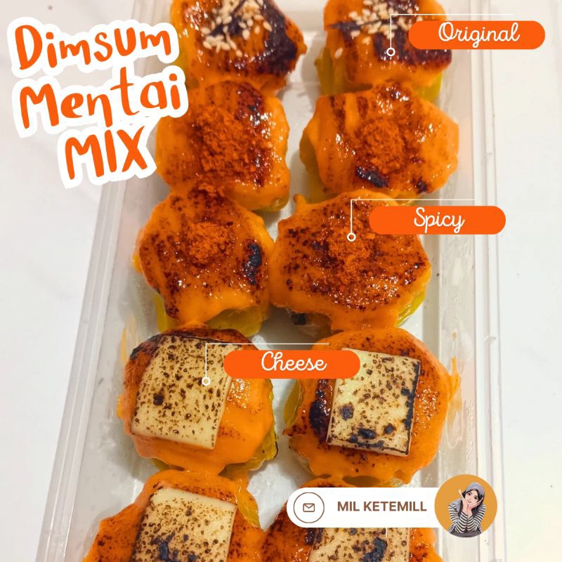 

[ READY KIRIM INSTAN ] Dimsum Mentai Mix 8pcs FREE CHILI OIL