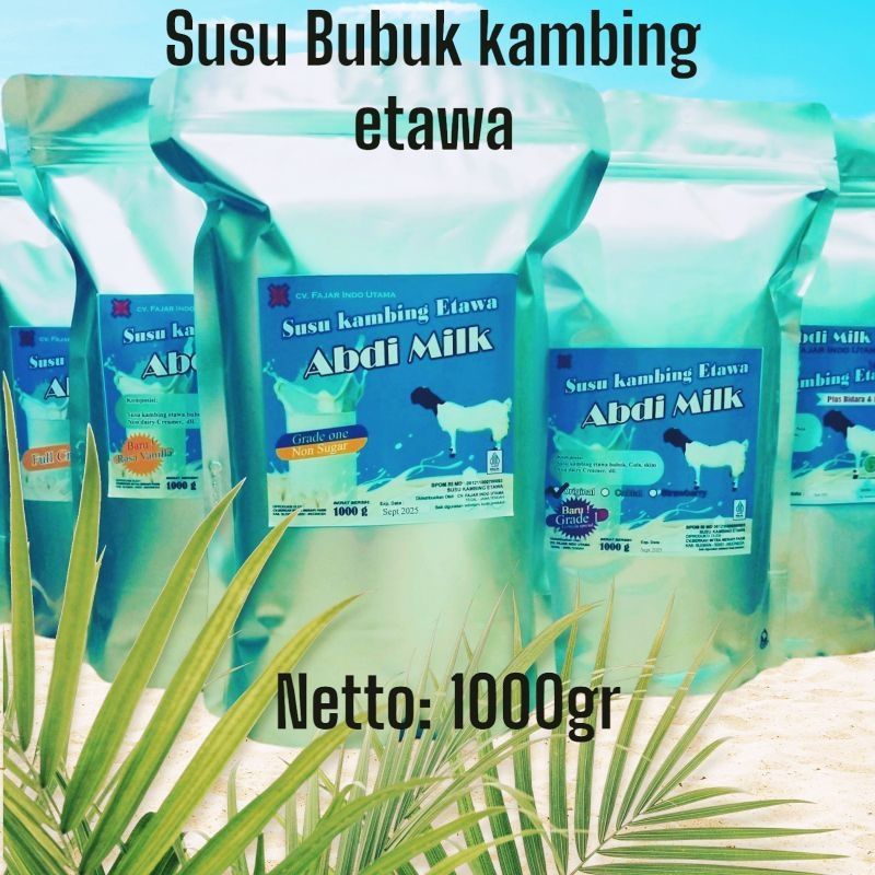 

Susu Bubuk Kambing Etawa Grade 1 Kemasan Pouch 1 Kg