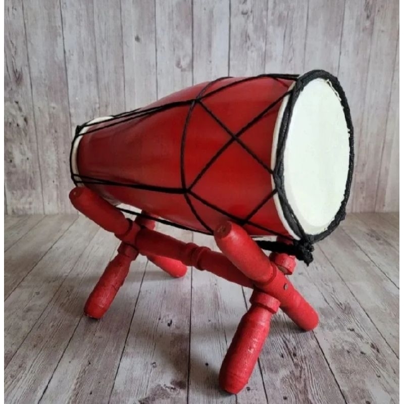 Kendang Jawa ukuran 25 cm, gendang jaranan, mainan anak/alat musik tradisional,asli Blitar Jawa Timu