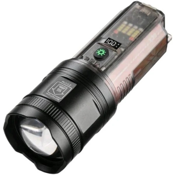 Senter X39 LED Laser  Powerfull Zoom In Out Solar Panel 7 Mode