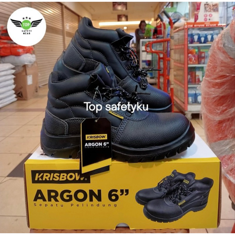 Sepatu Safety Krisbow Argon / Sepatu Kerja Krisbow Argon 6” Original baru