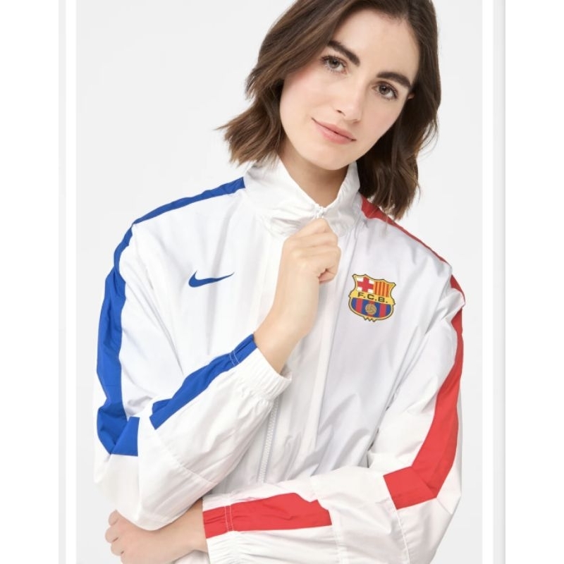 JAKET BOLA ORIGINAL FC BARCELONA PRE MATCH AWAY 23/24 JACKET WOMEN