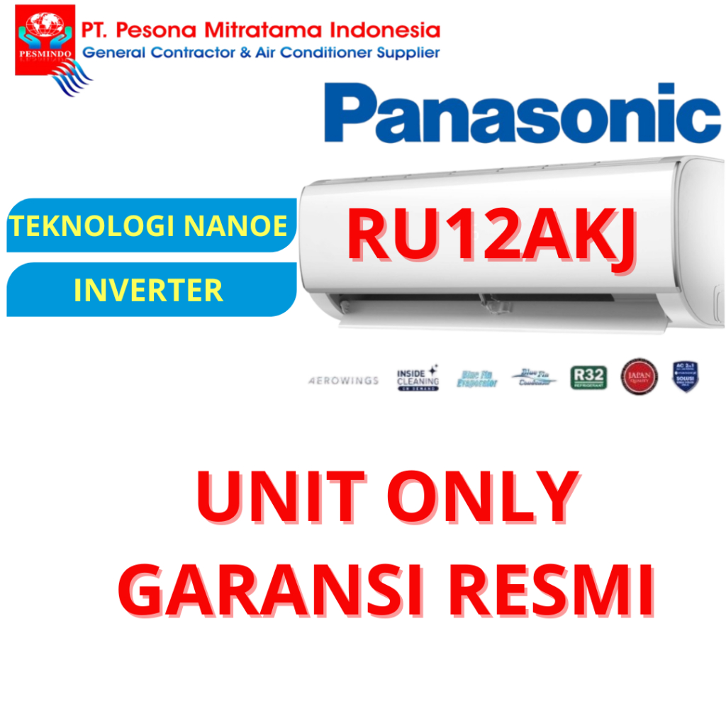 PANASONIC AC 1,5PK INVERTER DELUXE NANOE RU12AKJ