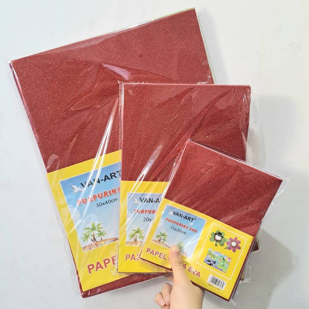 

10 Lembar Papel Goma Eva Foam/Kertas Gabus Gliter A3/A4/A5 untuk Kreasi Craft DIY Prakarya Scrapbook