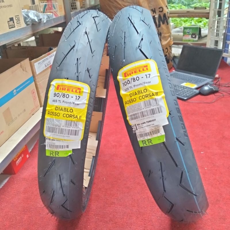 BAN PIRELLI DIABLO ROSSO CORSA 90/80 17 100/80 17 TUBELESS