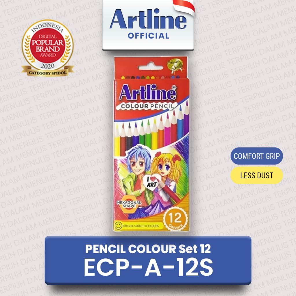 

ARTLINE - PENSIL WARNA HEXAGONAL SHAPE 12 WARNA - COLOR PENCIL ARTLINE - ATJ