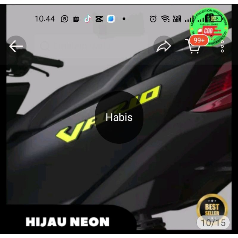 2 pcs emblem Vario logo Vario emblem timbul Vario japan 3d emblem