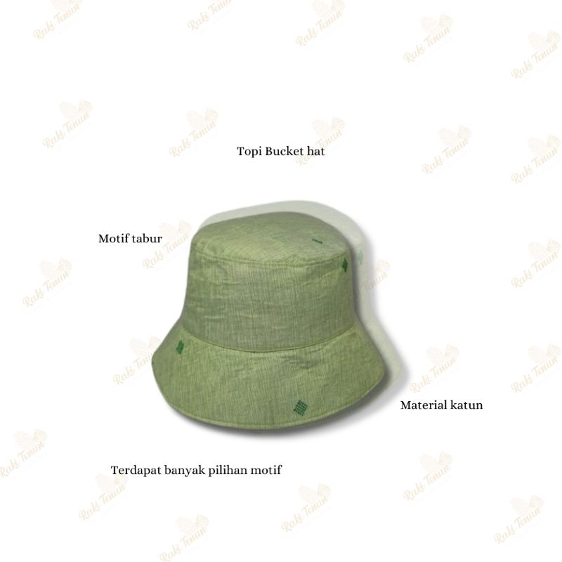 Topi tenun etnik || Bucket hat || RAKI TENUN