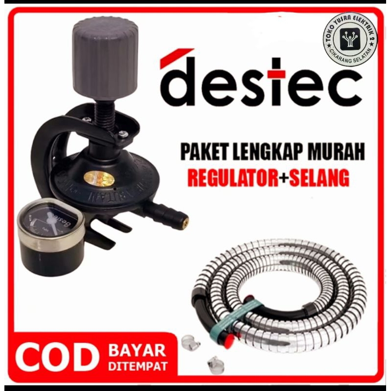 REGULATOR KOMPOR GAS PAKET DESTEC STARCAM PUTAR