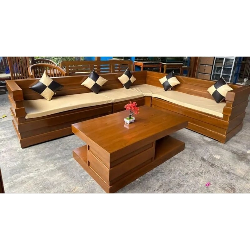 SET KURSI MINIMALIS BOX,SET SOFA POJOK,SOFA BOX KAYU JATI,SOFA KEKINIAN