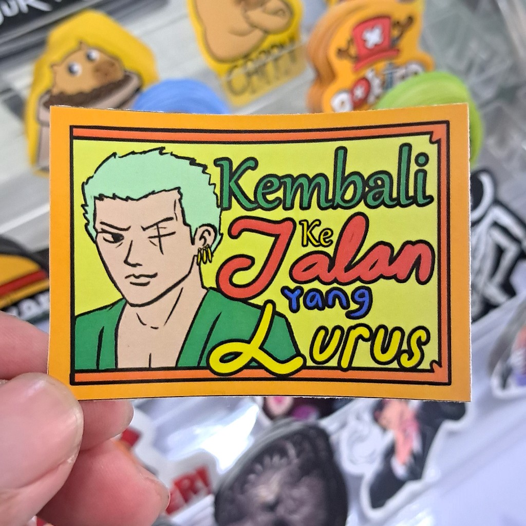 

METAL KECIL | Sticker Angkot Anime | Kembali ke Jalan Yang Lurus | One Piece Meme Zoro