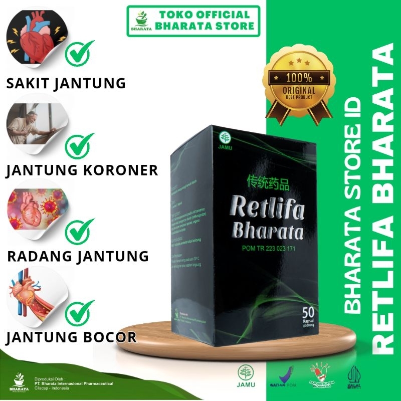 

OBAT HERBAL JANTUNG KORONER BENGKAK PENYUMBATAN BOCOR BERLEMAK RADANG RETLIFA BHARATA BER BPOM ALAMI