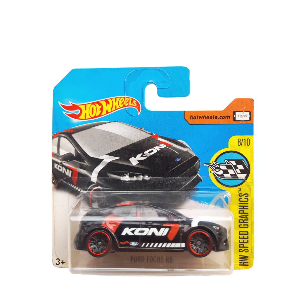 Hot Wheels Ford Focus RS Black Koni Short Card
