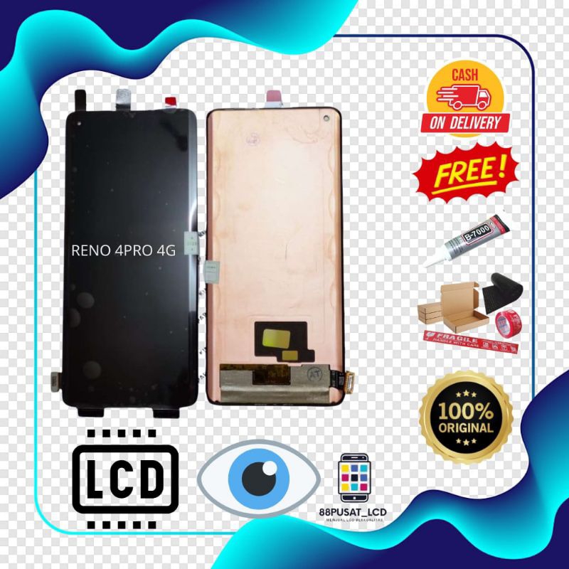 LCD FULLSET OLED RENO 4PRO 4G / RENO 4 PRO 4G ORIGINAL OLED FINGERPRINT TOUCHSCREEN LCD