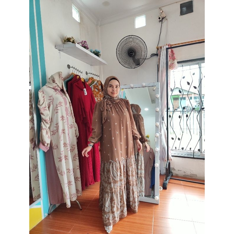 GAMIS SET HIJAB Gamis ceruti