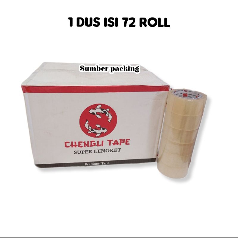 Lakban 100 Yard Full | Lakban Bening 100 Yard | Lakban 100 Yard | Isi 72pcs