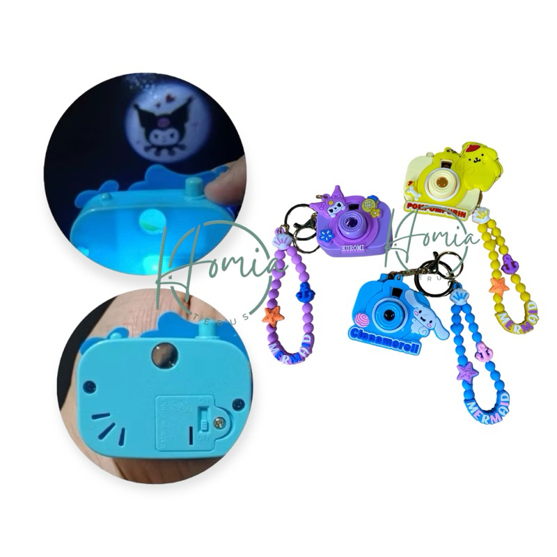 Gantungan kunci kamera proyektor mini sanrio / gantungan tas sanrio / mainan anak kamera proyektor g
