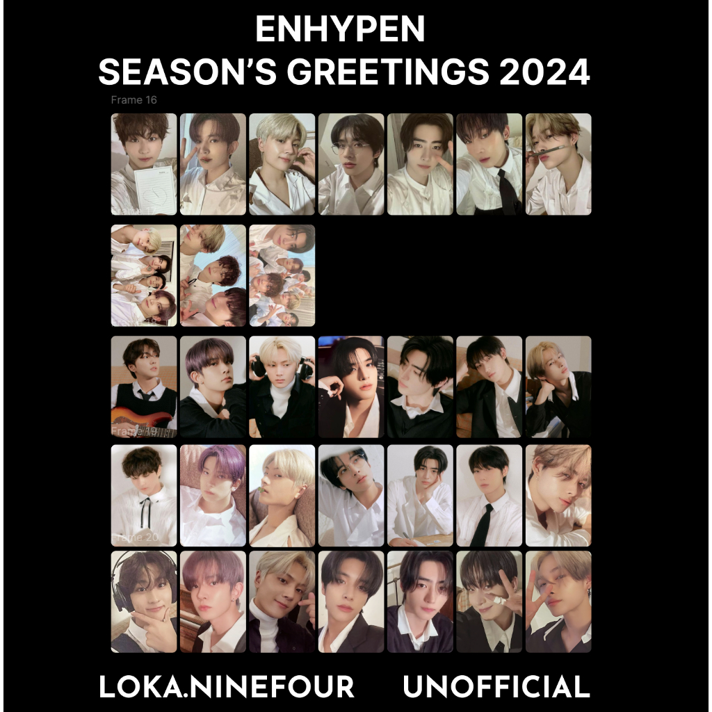 [MINIMAL 10 PCS] PC ENHYPEN  SEASON’S GREETINGS 2024 Photocard Potocard UNOFFICIAL REPLIKA Premium K