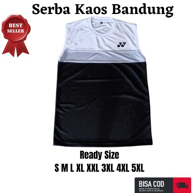 Jersey Badminton Jersy Baju Kaos Atasan Tanpa Lengan Tangan Lektong Lekmong Olahraga Tim Team Badmin
