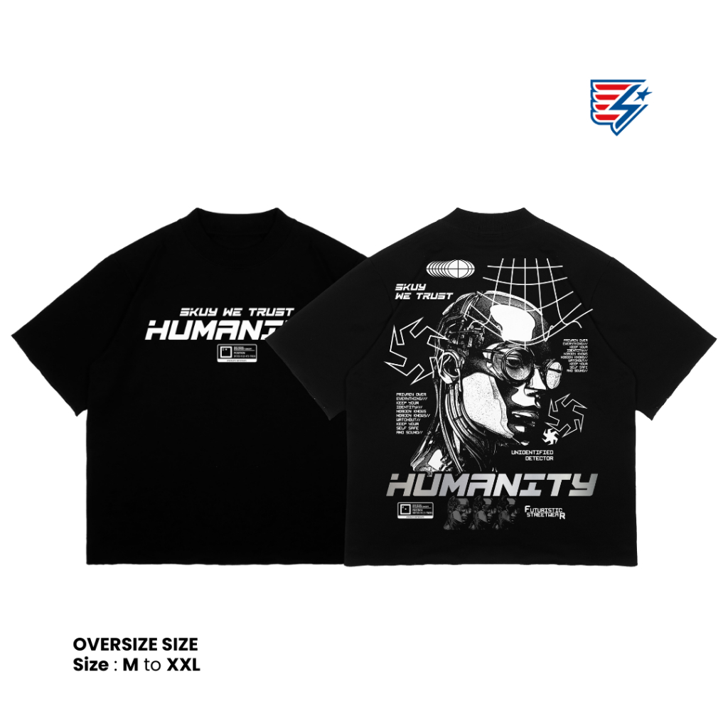 [Oversize] Kaos Skuy Remaja dan Dewasa Oversize Unisex Bahan Cotton Combed 24s | Humanity SKYOS12