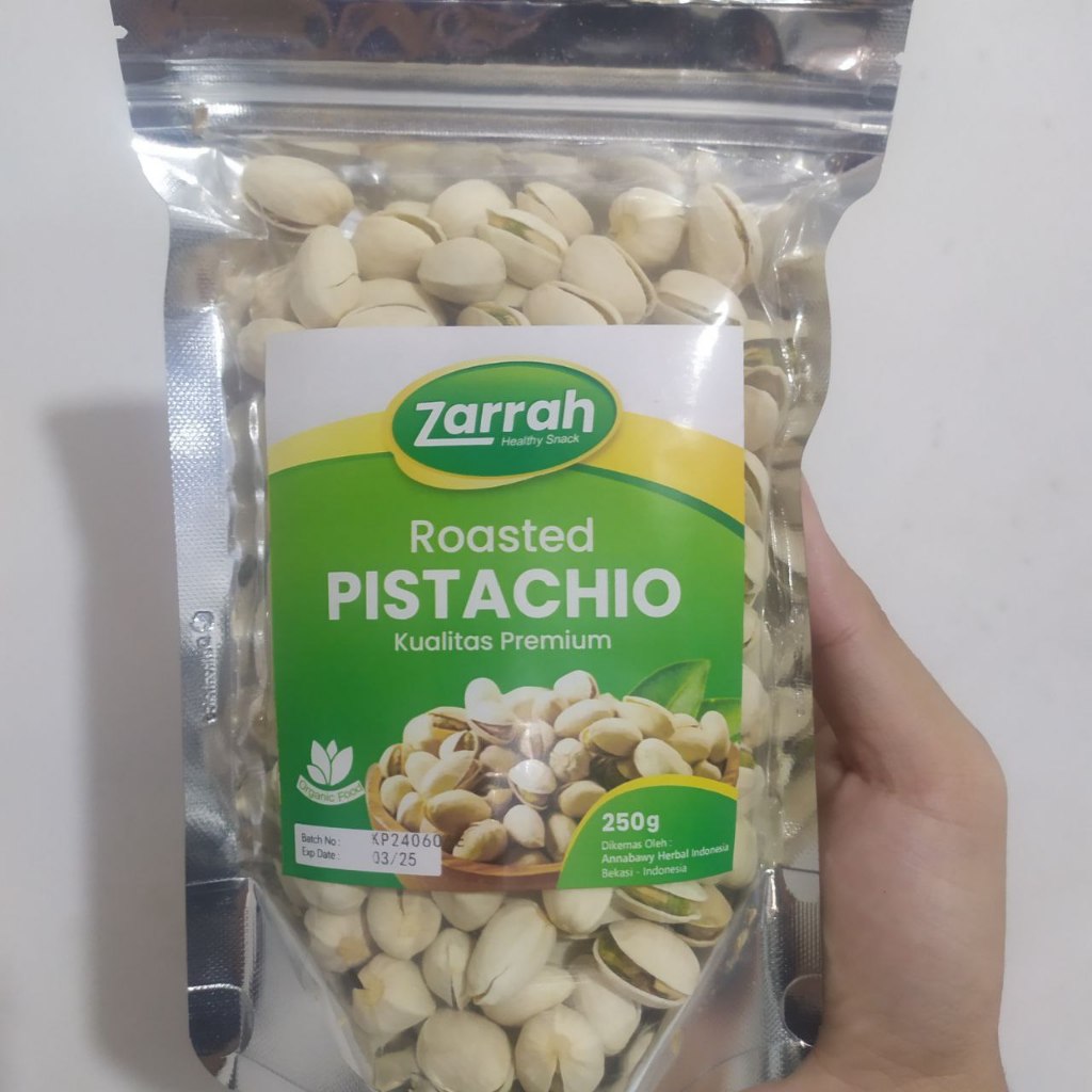 

Kacang Pistachio Roasted Premium 250gr Zarrah Pistachio Panggang Premium Oleh-Oleh Haji & Umroh