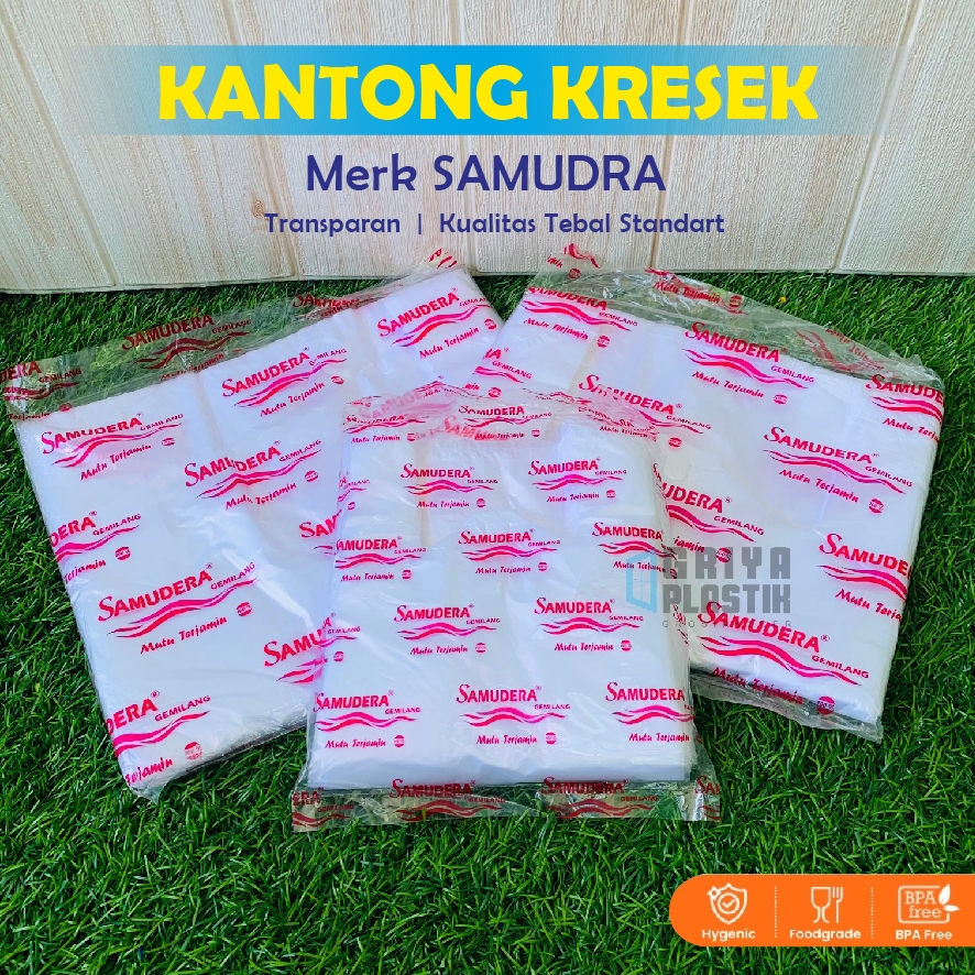 Kantong Kresek Bening Transparan SAMUDRA | Kresek HDPE | Kresek mini | Kresek tanggung | Kresek Besa