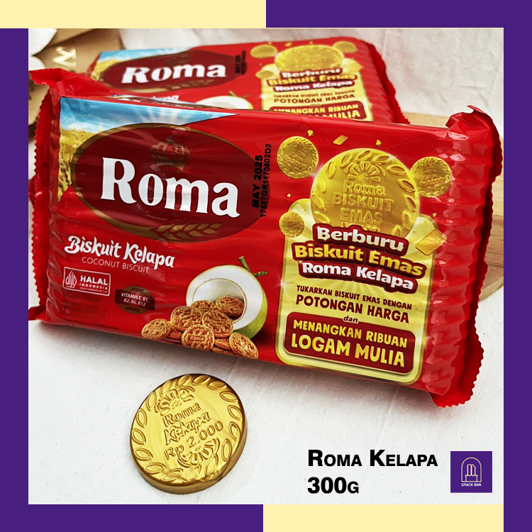 

Roma Kelapa 300gr Biskuit Kelapa - Roma Kelapa Biskuit Emas