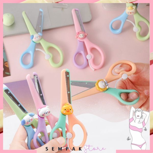 

SS Gunting Portabel Mini Scissors Gunting Lucu Alat Tulis Anak Sekolah Kartun Diy Motif Karakter Hewan Lucu