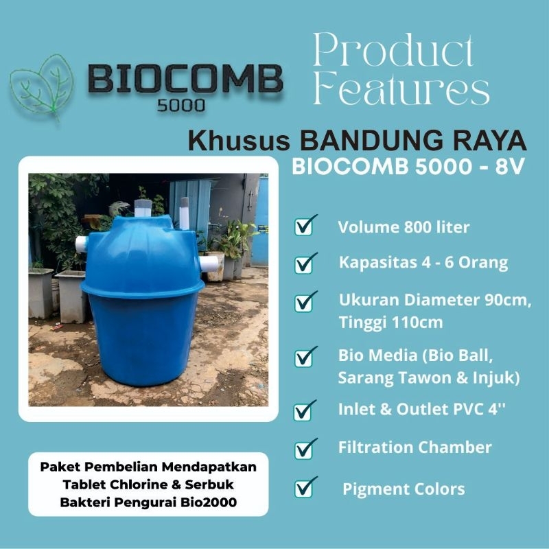 BIOCOMB 500 Liter,  Bio Septic tank, Bio Filtration, SepticTank