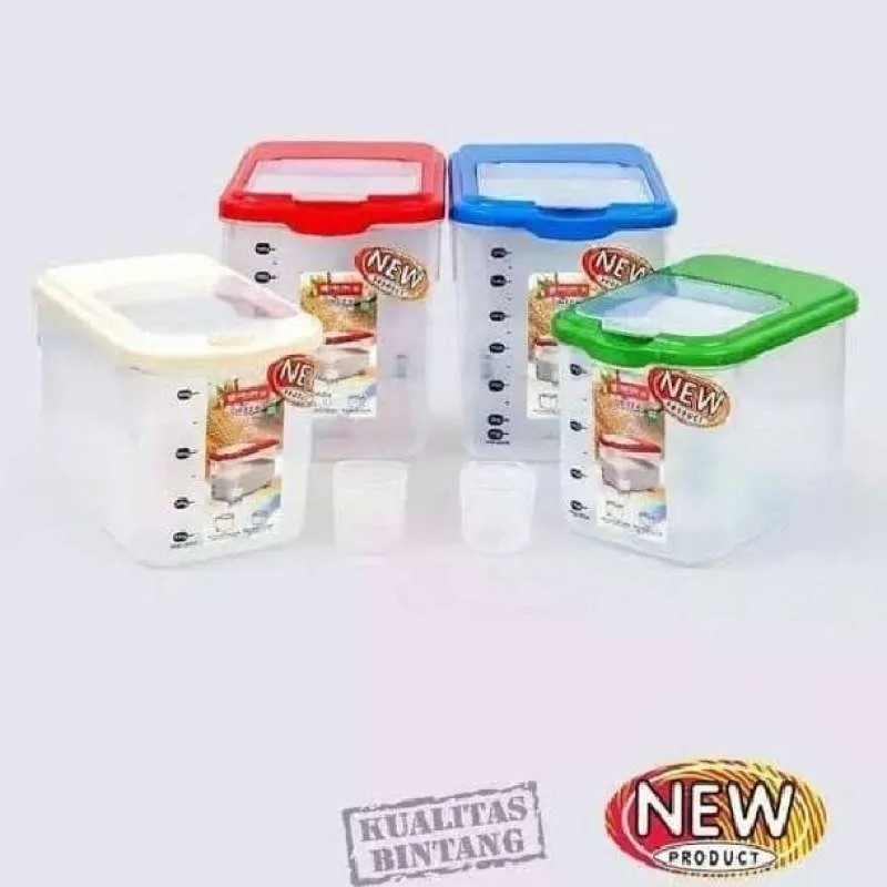 RICE BOX / TEMPAT BERAS TRANSPARAN ORIZA RB17 12,5KG LIONSTAR 009645