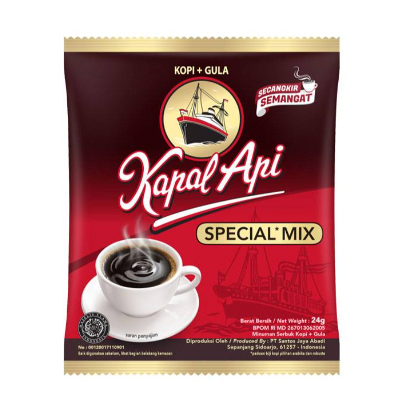 

(TERMURAH) KAPAL API SPECIAL MIX KOPI+GULA 1pcs / Kapal Api Special Mix 1pcs / Kemasan Ekonomis Kopi Kapal Api