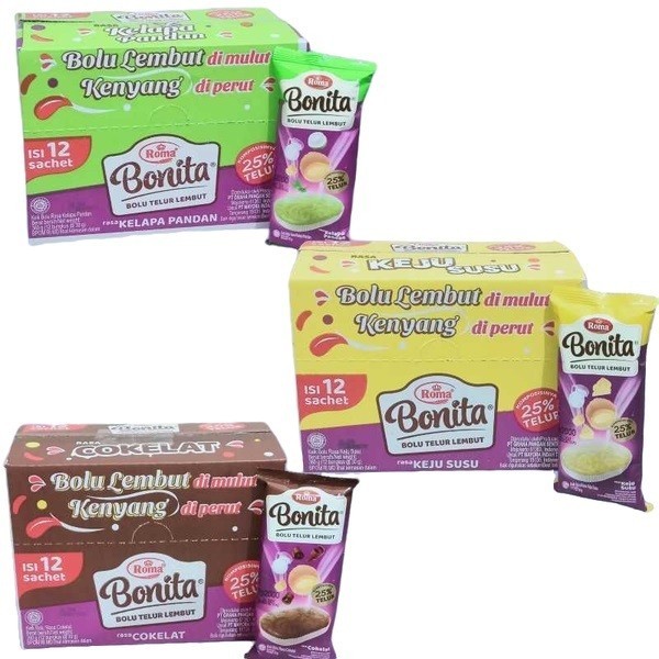 

Roma Bolu Bonita (Perpak isi 30gr x 12 Pcs) - Coklat