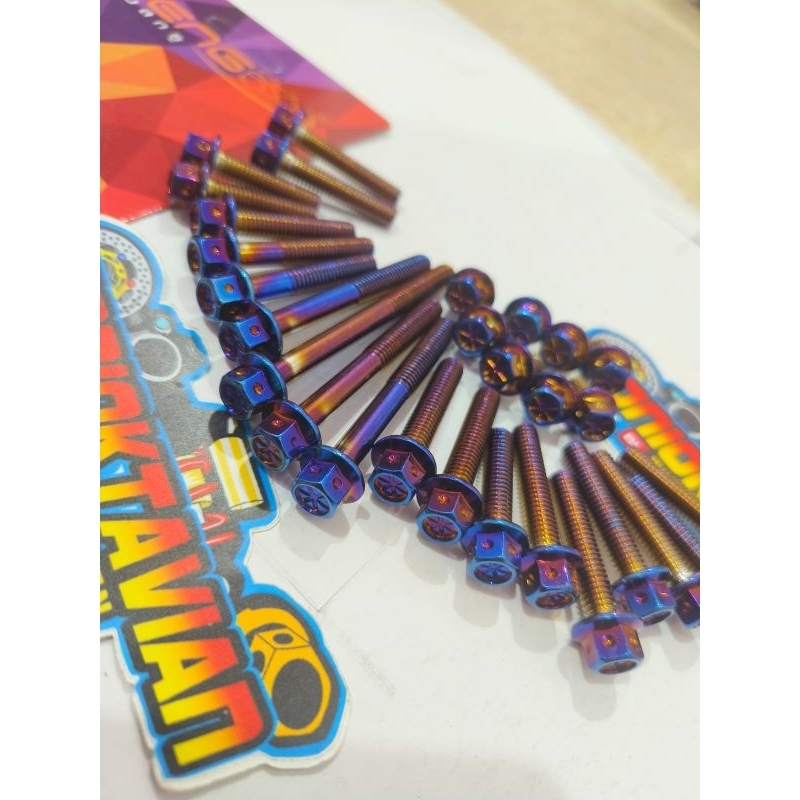 Baut blok mesin probolt flower Heng motor ninja r ninja rr baut bak mesin probolt flower motor ninja