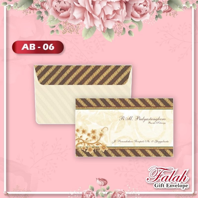 

Amplop Kondangan Falah Kode AB-06 Amplop Motif Murah Ukuran Tanggung isi 50pcs