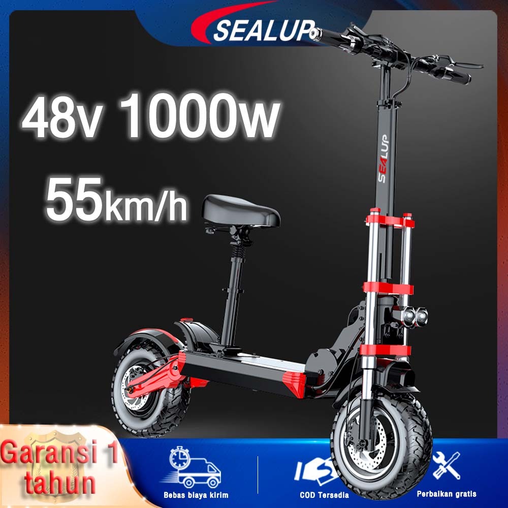Skuter listrik dewasa SEALUP Q18 off-road Skuter Elektrik 1000W 500W 12inch ban tubeless Electric Sc