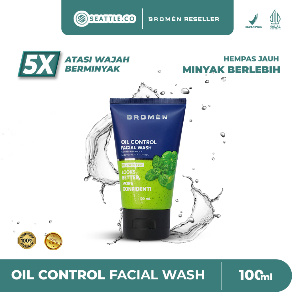 BROMEN OIL CONTROL FACIAL WASH SKINCARE PRIA BROMEN | MENGURANGI MINYAK DAN KULIT KUSAM