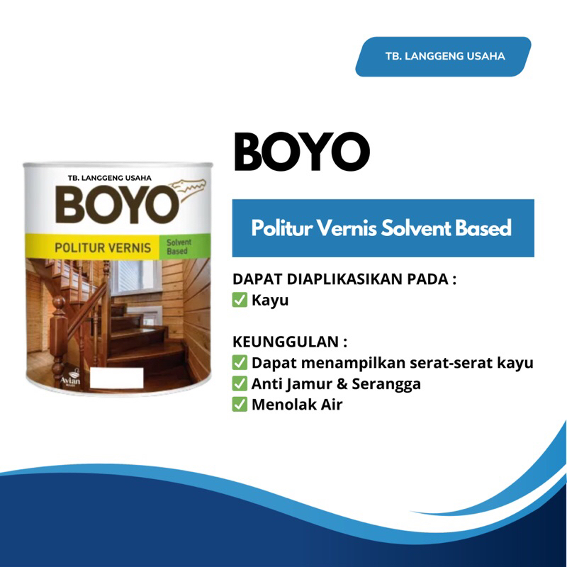 LU BOYO POLITUR VERNIS By AVIAN Vernis Kayu Jati Glossy Spray Waterbased Air Pernis Propan Mowilex