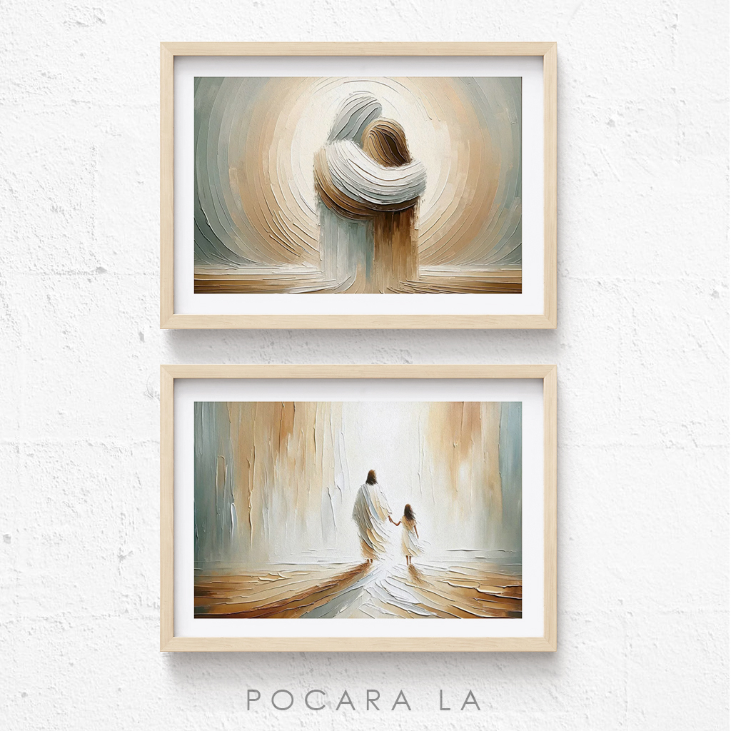 Hiasan Dinding Bingkai Poster Yesus Dekorasi Kristen